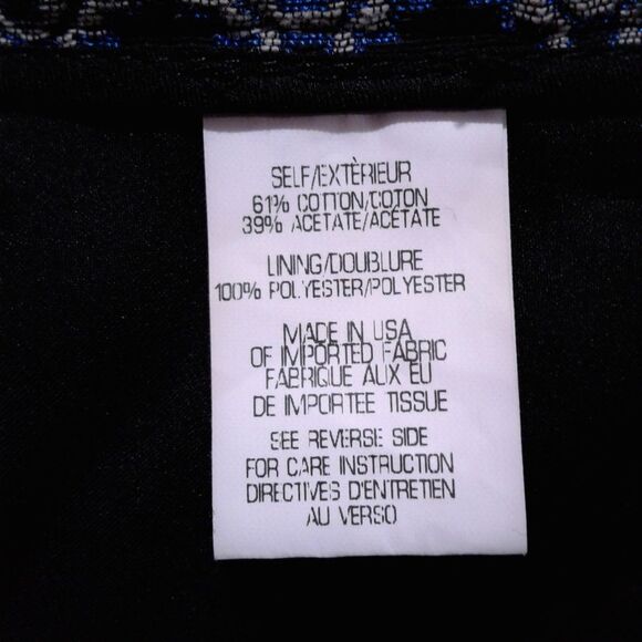 Theory Womens Clah Portola Blue Silver Shorts Geometric Size 12 - Picture 7 of 8